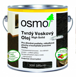 Osmo 3091 Stříbrný 0,375l tvrdý voskový olej Effekt